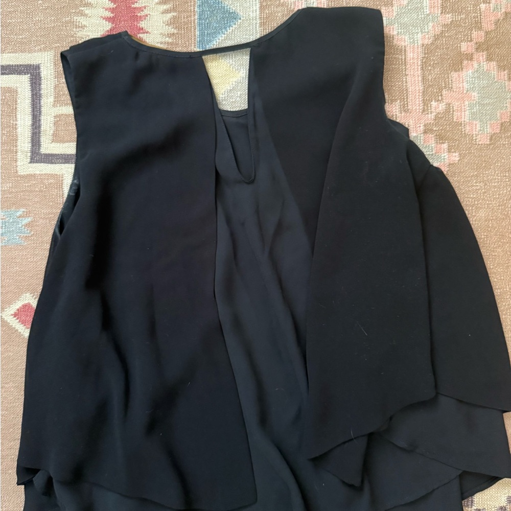 Zara Black Sleeveless Overlay Camisole